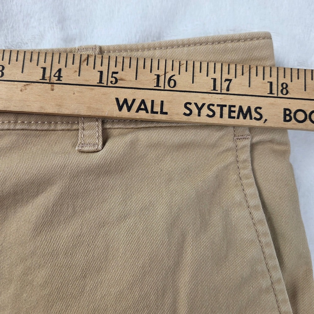 Loft Pants Women 14 Tan Wide Leg Chino Trousers Excellent - Picture 8 of 11